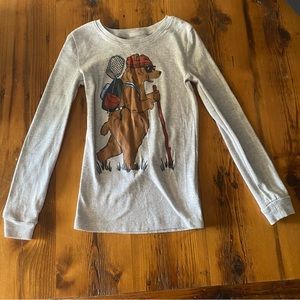 Tommy Bahama boys long sleeve shirt. Size: Grey and Brown. Size: 7.